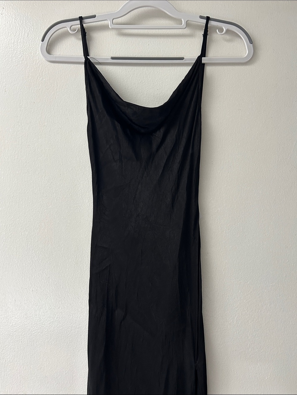 Meshki Black Maxi Slip Dress